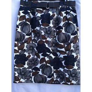 Boden Floral Print Skirt with Elastic Belt